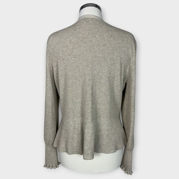Liz Claiborne Womens XL Rayon Polyester Gray Open Front Cardigan Sweater - Picture 5 of 8